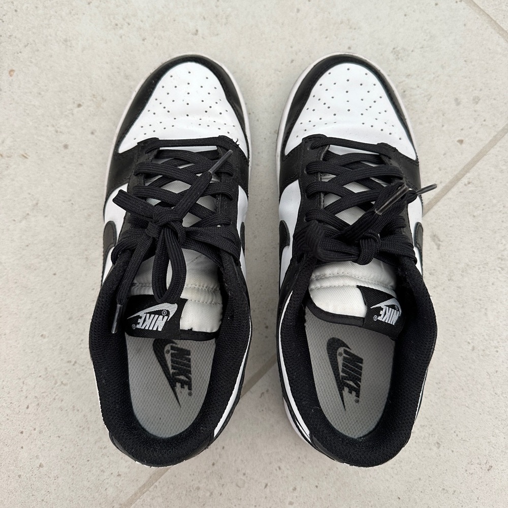 Nike Women's Dunk Low Shoes in Black & White - Picture 3 of 8